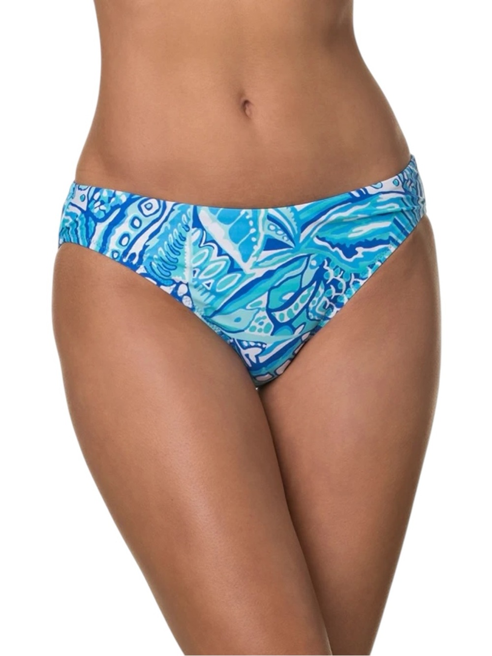 Helen Jon Classic Hipster Bikini Bottom Blue Grotto‎ Women's Large NWT